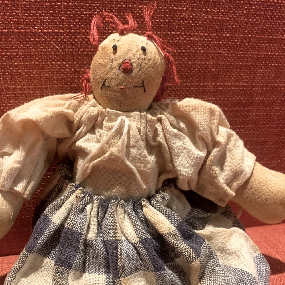 Hand sewn, signed Raggedy Ann doll